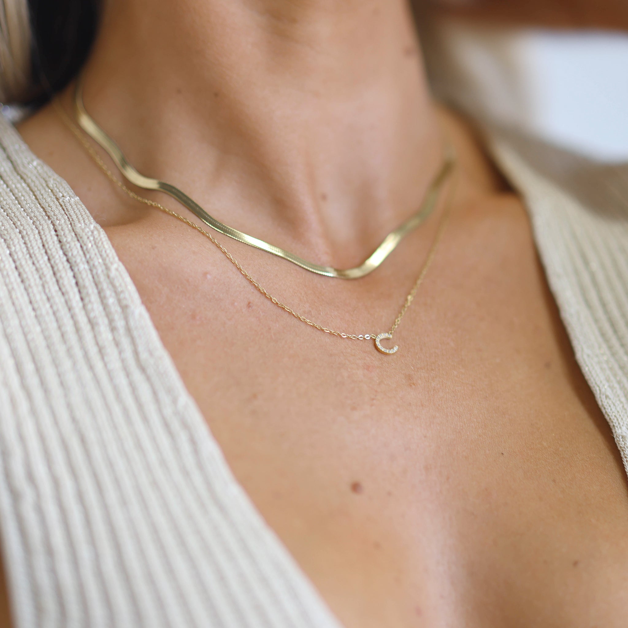 Brooklyn Flat Herringbone Chain Necklace – Ettika